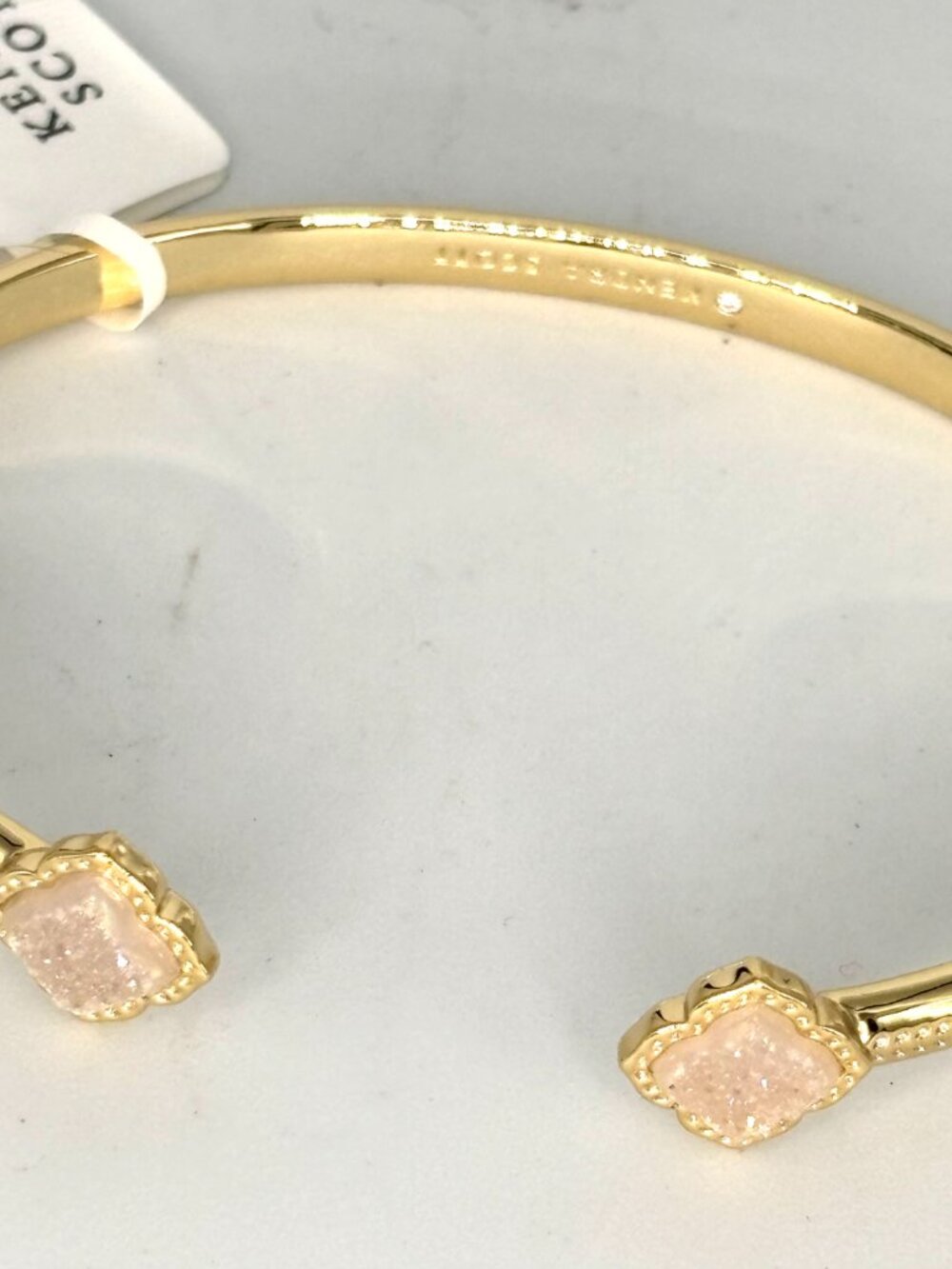 Kendra Scott Mallory Cuff Bracelet - 14k Gold Plated in Iridescent Drusy - Picture 3 of 3